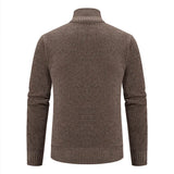 Men's Casual Stand Up Collar Cardigans - Dark Grey - 1 / 8938 / Cardigan Sweater - XXXL - Polyester - image 29