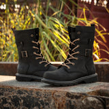 Men's Leather Hiking Boots Hunting Boots - Khaki - 1 / Boots - 45 B - Genuine Leather - image 43