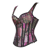 Women's Shoulder Strap Lace Up Corsets - Brown - 1 - Corset Top - 6XL - Polyester - image 12