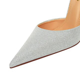 Women's Glitter Bow Knot Strappy Heels - Gold - Prom Shoes - 43 B - PU Leather - image 12
