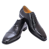 Men's Elegant Leather Oxford Brogue Shoe - Black - Formal Shoes - 12 B - Genuine Leather - image 19