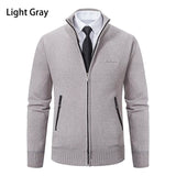 Men's Casual Stand Up Collar Cardigans - Dark Grey - 1 / 8938 / Cardigan Sweater - XXXL - Polyester - image 39
