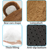 Cat Beds Cute Bear Cat Cave House - Brown - Cat Bed - L - Plush - image 5