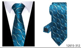 Men's Classic Wedding Business Suit Ties - Gray - 301 - One Size - Polyester - image 17