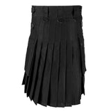 Men's Stylish Gothic Punk Pleated Utility Kilt - Black - Kilt - 5XL - Polyester - image 3