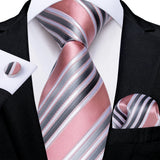 Men's 3 Pcs Premium Silk Tie Sets - MJ-7736 - One Size - Silk/Polyester - image 1