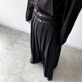 Men's Japanese High Waist Long Pleat Skirt - Black - 5123 - Skirt - XL - Cotton - image 7