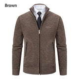 Men's Casual Stand Up Collar Cardigans - Dark Grey - 1 / 8938 / Cardigan Sweater - XXXL - Polyester - image 27