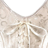 Women's Victorian Satin Lace Up Corsets - Pink - 6806 Corset - 7XL - Polyester - image 6