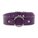 Unisex Vintage Goth Choker Necklace - Purple - Circle Choker Necklace - Medium - PU Leather - image 10
