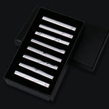 Men's 8 Pcs Metal Tie Clip Gift Sets - Small - Iron Alloy - image 1