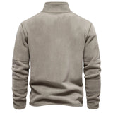 Men's Warm Mock Neck Fleece Pullover - Brown - Pullover - EUR XXL 95-105kg - Polyester - image 15