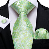 Men's 3 Pcs Paisley Wedding Tie Sets - MJ-7663 - One Size - Silk/Polyester - image 7