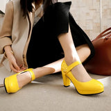 Women's Patent High Platform Mary Janes - Lavender - Mary Jane Platforms - 16 B - PU Leather - image 12