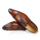Men's Leather Luxury Wedding Shoes - Brown - Dress Shoes - 39 B - Genuine Leather - image 4