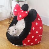 Funki Buys | Pet Beds | Cat Bed Warm Cozy Kitten Cat Cave - Pink - Rabbit / Cat Cave Bed / L / Plush - image 7
