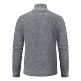 Men's Casual Stand Collar Zip Pullovers - Light Grey - 1 / 8805 / Pullover - XXXL - Polyester - image 13