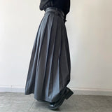 Men's Japanese High Waist Long Pleat Skirt - Black - 5123 - Skirt - XL - Cotton - image 21
