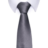 Men's Classic Wedding Business Suit Ties - Gray - 301 - One Size - Polyester - image 3
