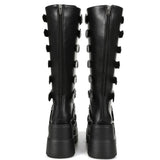 Women's Punk Goth Multi Buckle Boots - Black - Buckle Boots - 43 B - PU Leather - image 14