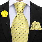 Men's 3 Pcs Tie Hanky Corsage Sets - Purple - 33 - One Size - Polyester - image 25