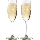 Champagne Flutes Custom Mr. and Mrs. - Gold - Text - Medium - image 3