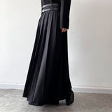 Men's Japanese High Waist Long Pleat Skirt - Black - 5123 - Skirt - XL - Cotton - image 3