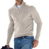 Men's Slim Fit V-neck Casual Pullover - Black - Mock Neck Sweater - XXXL - Polyester - image 10