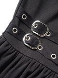 Women's Dark Gothic Hooded Dress - Black - Hooded Dress - XXL - Polyester - image 9