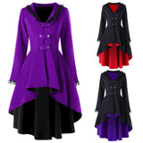 Women's Vintage Gothic Jacket Dress - Black/Red - 1 / Jacket Dress - 5XL - Polyester - image 12