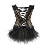 Women's Victorian Lace Corset Dresses - Blue/Black - 6068blue 7008black - 6XL - Polyester - image 7