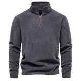 Men's Warm Mock Neck Fleece Pullover - Brown - Pullover - EUR XXL 95-105kg - Polyester - image 11