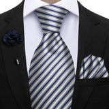Funki Buys | Neckties | Men's 3 Pcs Tie Hanky Corsage Sets