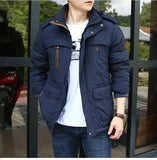 Men's Winter Hooded Windbreaker Parka - Black - Hooded Parka - 6XL - Polyester - image 9