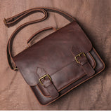 Messenger Bags Men's Leather Work Bags - Black - Bag - Medium - Genuine Leather - image 22