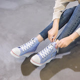 Women's High Platform Zipper Sneakers - Navy - Platform Sneakers - 43 B - Canvas - image 34