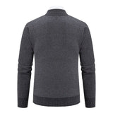 Men's Casual Stand Up Collar Cardigans - Dark Grey - 1 / 8938 / Cardigan Sweater - XXXL - Polyester - image 8