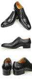 Men's Genuine Leather Brogue Shoes - Black - Men's Formal Shoes - 47 B - Genuine Leather - image 12