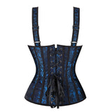 Women's Satin Shoulder Straps Corsets - Black - Corset - 6XL - Polyester - image 13
