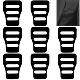 8Pcs Fashion Pocket Square Holder Handkerchief Keeper Organizer Man Prefolded Handkerchiefs - black - image 1