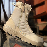 Men's Tactical Military Desert Hiking Boots - Black - Hiking Boots - 46 B - PU Leather - image 25