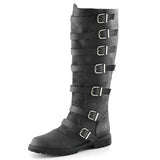 Women MidCalf Low Heel Buckle Strap Boot - Black - Buckle Boots - 48 B - PU Leather - image 2