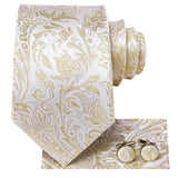 Men's 3 Pcs Champagne Silk Tie Sets - N-3495 - One Size - Silk/Polyester - image 2