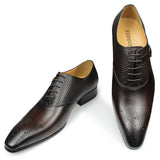 Men's Luxury Leather Brogue Dress Shoe - Auburn - Men's Dress Shoe - 48 B - Genuine Leather - image 27