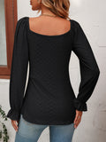 Women's Fashion A Line Drawstring Blouse - Green - Shirt - XXXL - Polyester - image 15