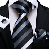 Men's 3 Pcs Premium Silk Tie Sets - MJ-7654 - One Size - Silk/Polyester - image 10
