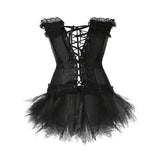 Women's Victorian Lace Corset Dresses - Blue/Black - 6068blue 7008black - 6XL - Polyester - image 12
