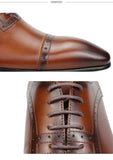 Men's Leather Luxury Wedding Shoes - Brown - Dress Shoes - 39 B - Genuine Leather - image 9