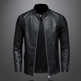 Men's Faux Leather Biker Jacket Slim Fit - Black - Biker Jacket - 5XL - PU Leather - image 5