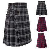 Men's Modern Highland Tartan Kilts Gothic - Red - Kilt - 5XL - Polyester - image 21